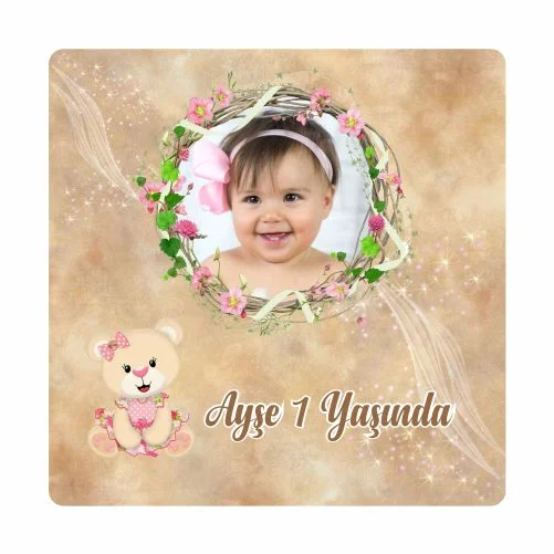 Ayıcık Temalı Doğum Günü Magneti